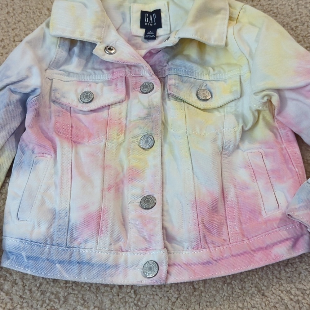 Gap Denim Tie Dye Jean Jacket Size 4 Years - Picture 4 of 6
